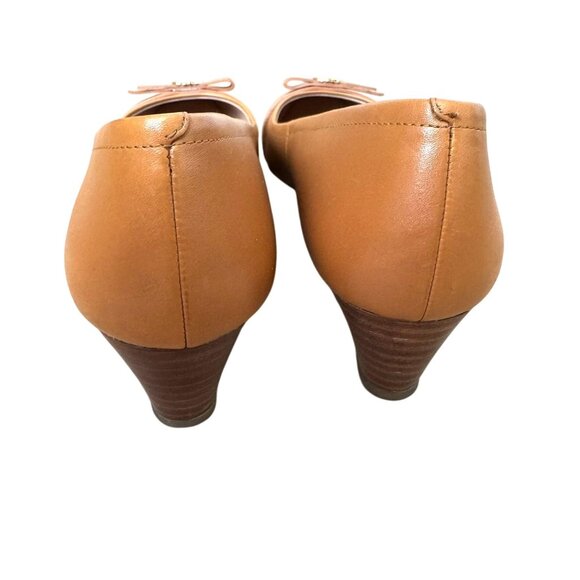 Cole Haan Malta Slip-On Wedge Leather Shoes | Size 9.5 | Pecan | Worn Once - Picture 6 of 9